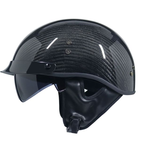 2018 new retro carbon fibre helmets for women and men motorcycle half helmet electric safety helmet with bongrace
2018 new retro carbon fibre helmets for women and men motorcycle half helmet electric safety helmet with bongrace