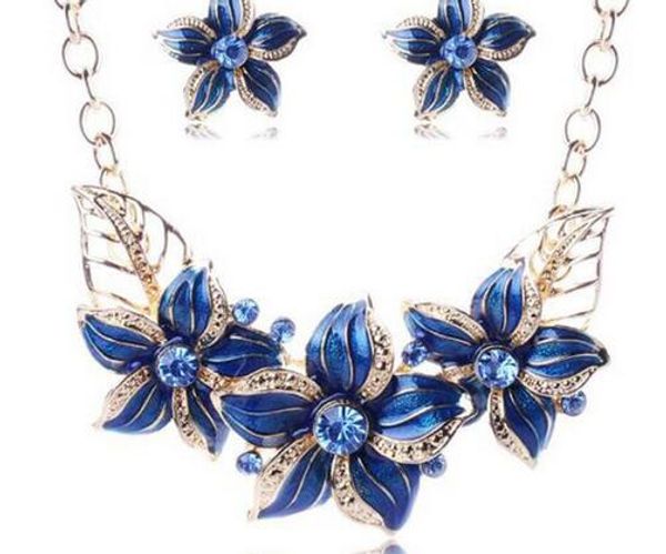 austrian crystal enamel flower jewelry sets women african costume jewelry maxi necklace earring set, Black
austrian crystal enamel flower jewelry sets women african costume jewelry maxi necklace earring set, Black