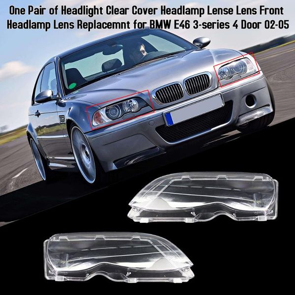 car headlight clear cover headlamp lense lens left / right side front headlamp lens replacemnt for e46 3-series 4 door 02-05
car headlight clear cover headlamp lense lens left / right side front headlamp lens replacemnt for e46 3-series 4 door 02-05