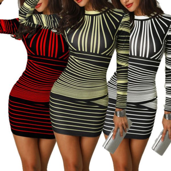 2019 stripe long sleeve dress women bodycon mini dress ladies party evening summer slim lady casual, Black;gray
2019 stripe long sleeve dress women bodycon mini dress ladies party evening summer slim lady casual, Black;gray