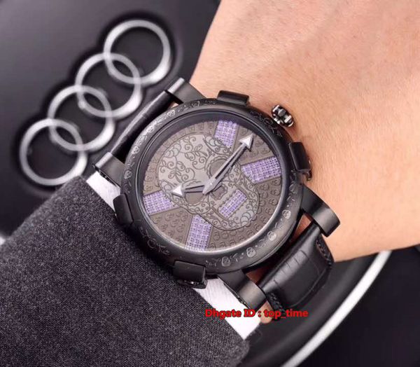 3 style dÃa de los muertos clásico rj.m.au.fm.001.07 automatic mens watch full black pvd case black dial leather strap gents watches, Slivery;brown
3 style dÃa de los muertos clásico rj.m.au.fm.001.07 automatic mens watch full black pvd case black dial leather strap gents watches, Slivery;brown