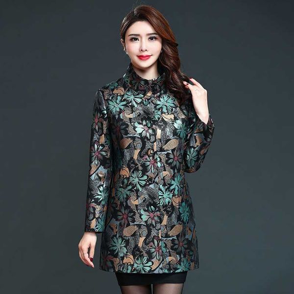 women comfortable pu faux leather jacket new middle-aged ladies retro leather trench floral printed coats female outerwear 6xl, Black
women comfortable pu faux leather jacket new middle-aged ladies retro leather trench floral printed coats female outerwear 6xl, Black