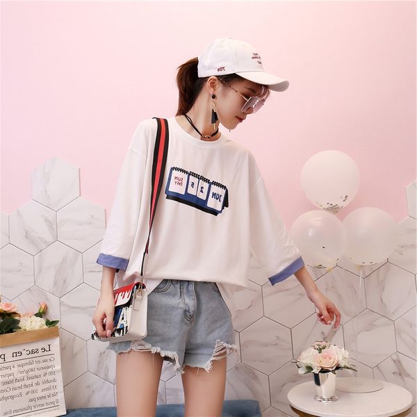 seven-sleeve female loose student mid-sleeve summer clothes 2020 duan xiu ins half-sleeve t-shirt fashion coat t-shirt top, White
seven-sleeve female loose student mid-sleeve summer clothes 2020 duan xiu ins half-sleeve t-shirt fashion coat t-shirt top, White