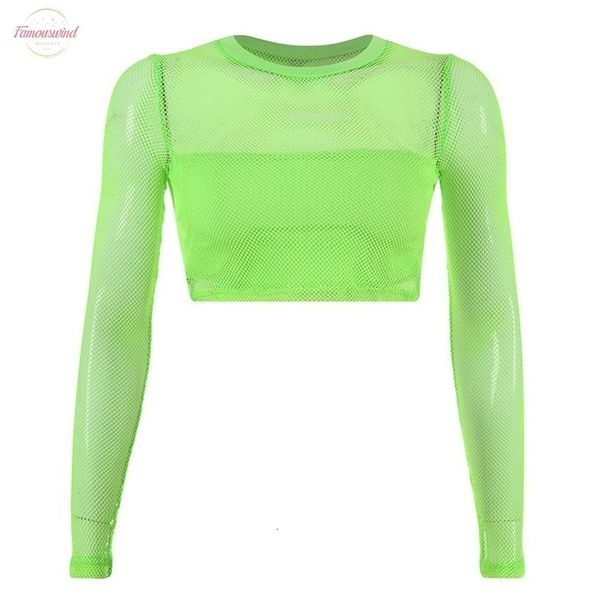 neon green transparent crop long sleeve mesh see through women casual fashion t shirt streetwear hot, White
neon green transparent crop long sleeve mesh see through women casual fashion t shirt streetwear hot, White