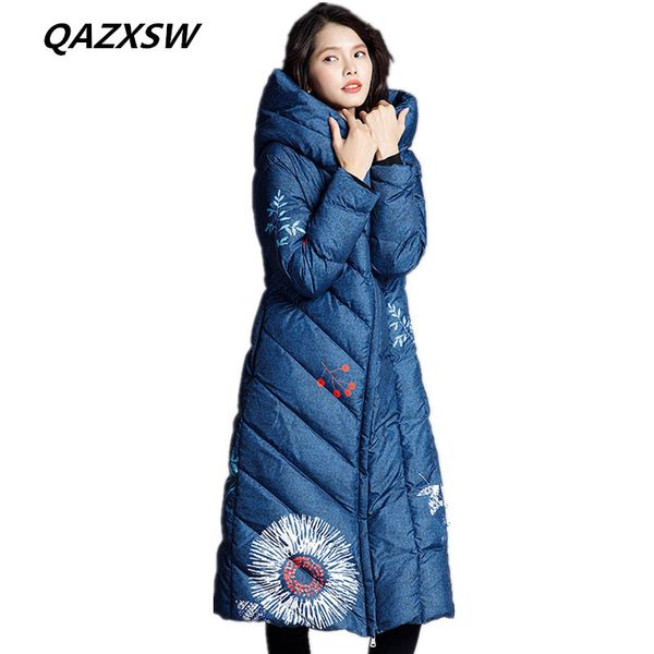 qazxsw 2018 new women's winter down jacket outer long personality fashion 100% white duck down thick warm slim hooded coat le287, Black
qazxsw 2018 new women's winter down jacket outer long personality fashion 100% white duck down thick warm slim hooded coat le287, Black