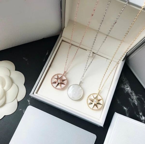 European designer wedding necklace Smooth flat compass chain sweater Pendant chain C and D Rose des Vents series women luxury brand 3 colors
European designer wedding necklace Smooth flat compass chain sweater Pendant chain C and D Rose des Vents series women luxury brand 3 colors