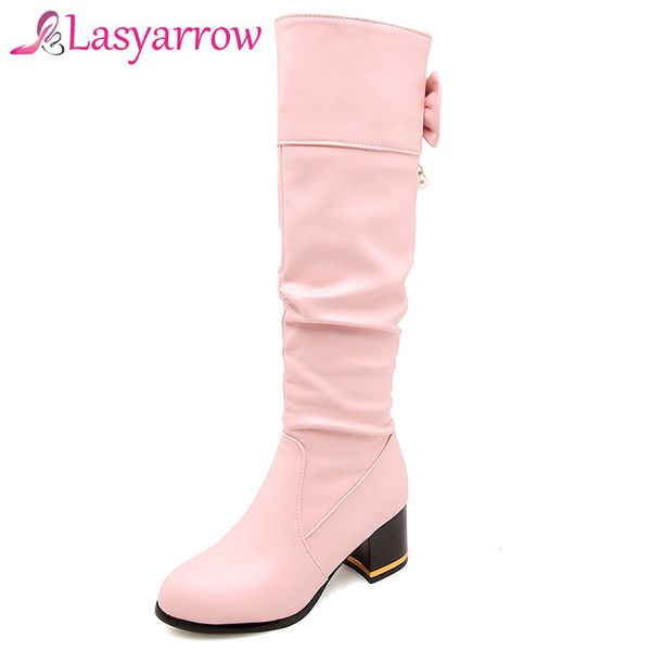 lasyarrow chunky high heels round toe women's shoes autumn winter sweet bow tie wedding shoes casual pleated knight boots f233, Black
lasyarrow chunky high heels round toe women's shoes autumn winter sweet bow tie wedding shoes casual pleated knight boots f233, Black