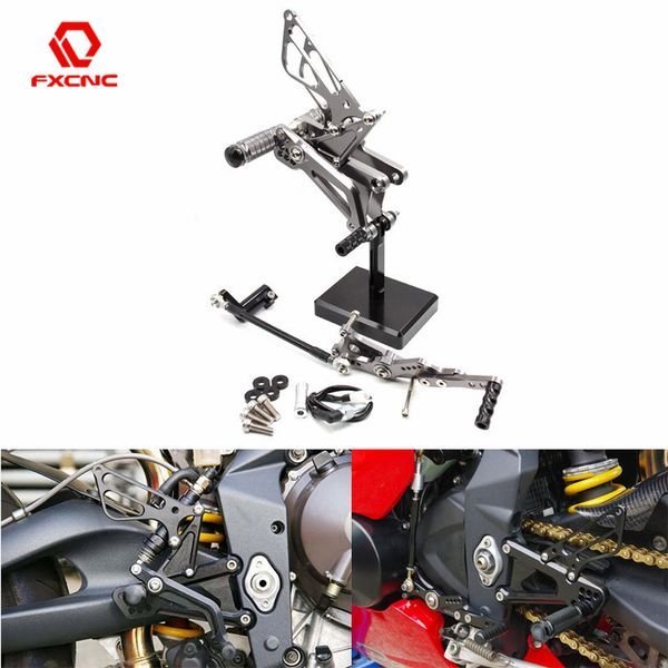 fxcnc aluminum motorcycle rearsets rear set foot pegs pedal footrest adjustable for daytona 675r 2013 2014 2015 2016
fxcnc aluminum motorcycle rearsets rear set foot pegs pedal footrest adjustable for daytona 675r 2013 2014 2015 2016