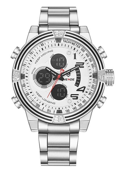 weide men sports numeral back light digital analog black quartz black buckle date sport wrist watch military relogio masculino, Slivery;brown
weide men sports numeral back light digital analog black quartz black buckle date sport wrist watch military relogio masculino, Slivery;brown