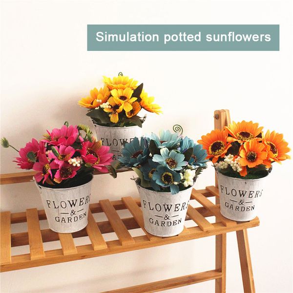 sunflower iron bucket artificial plant simulated sunflower fashion beautiful ornament balcony gardening wedding plastic
sunflower iron bucket artificial plant simulated sunflower fashion beautiful ornament balcony gardening wedding plastic