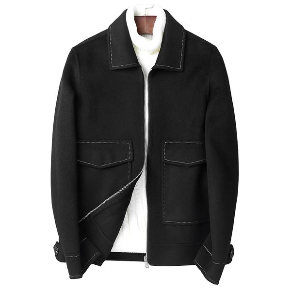 spring autumn wool coat men fashion short handmade man jacket double-sided woolen mens overcoat coats 81z8801 kj2252, Black
spring autumn wool coat men fashion short handmade man jacket double-sided woolen mens overcoat coats 81z8801 kj2252, Black