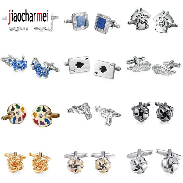 new men's fashion brand cufflinks crystal dog / football / wings twist bending pistol cufflinks, Silver;golden
new men's fashion brand cufflinks crystal dog / football / wings twist bending pistol cufflinks, Silver;golden