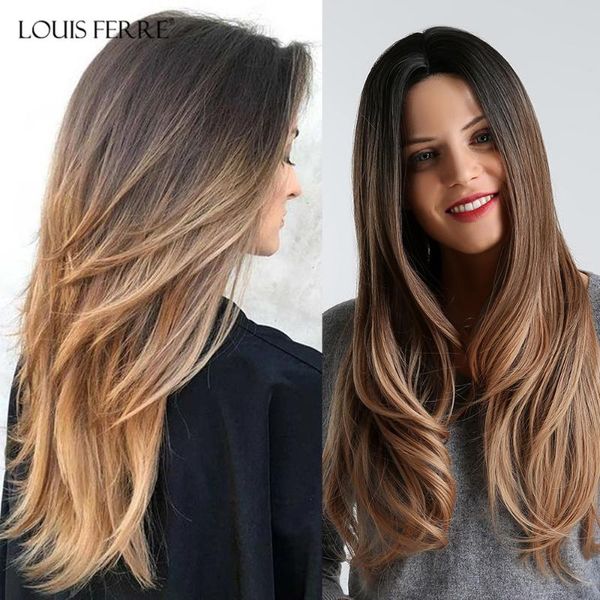 louis ferre long wave wigs middle part ombre black brown synthetic hair wigs high temperature fiber women cosplay party
louis ferre long wave wigs middle part ombre black brown synthetic hair wigs high temperature fiber women cosplay party
