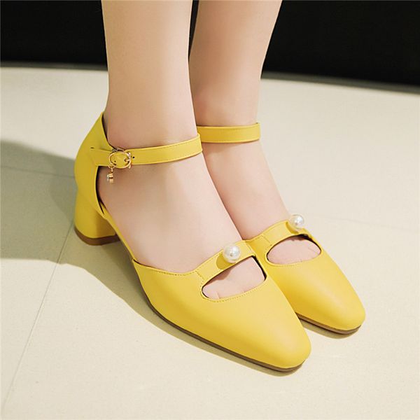 2019 summer women medium high heels party wedding bride shoes white yellow black chunky block heel pumps bead mary janes
2019 summer women medium high heels party wedding bride shoes white yellow black chunky block heel pumps bead mary janes