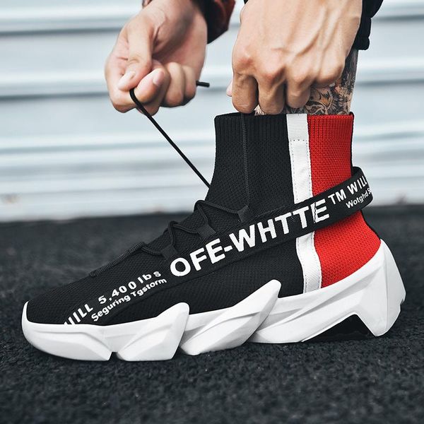 2019 new fashion luxury designer mens shoes designer white platform sneakers vintage triple red bottoms sky casual high sock shoes jh39, Black
2019 new fashion luxury designer mens shoes designer white platform sneakers vintage triple red bottoms sky casual high sock shoes jh39, Black
