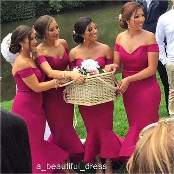 long mermaid red bridesmaids dresses new tea length ruffles off the shoulder bridesmaid dress prom party gown, White;pink
long mermaid red bridesmaids dresses new tea length ruffles off the shoulder bridesmaid dress prom party gown, White;pink