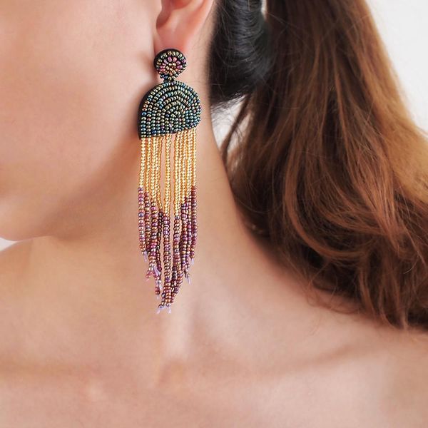 bohemian handmade designer tassel earrings for women fashion long beads dangle earrings party jewerly uken, Golden
bohemian handmade designer tassel earrings for women fashion long beads dangle earrings party jewerly uken, Golden