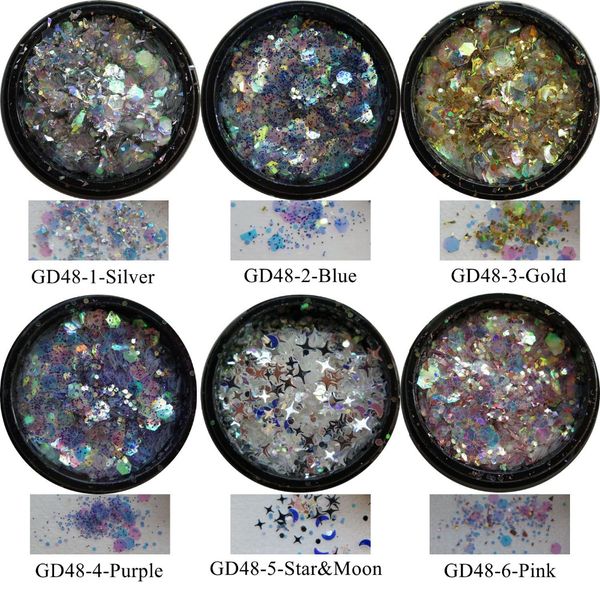gd48 in-a-bag/in-a-jar nail art mix glitter decoration different size color mixed nail art glitter pieces decoration, Silver;gold
gd48 in-a-bag/in-a-jar nail art mix glitter decoration different size color mixed nail art glitter pieces decoration, Silver;gold