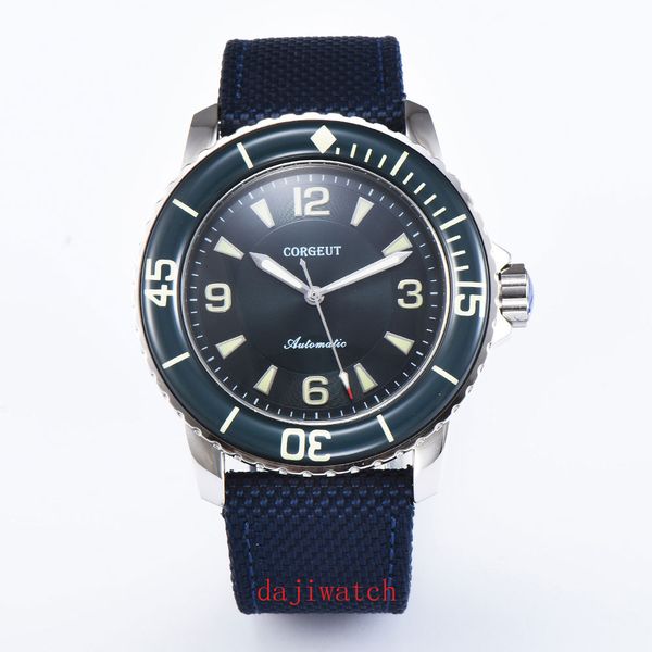 45mm corgeut sub dial preto super bright rotação bisel mecânico automático relógio dos homens espelho de safira, Slivery;brown
45mm corgeut sub dial preto super bright rotação bisel mecânico automático relógio dos homens espelho de safira, Slivery;brown