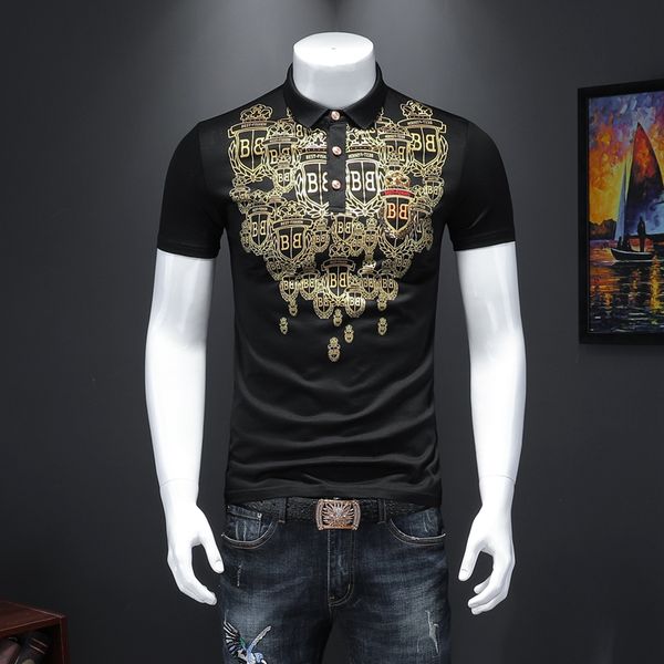 new men shirt casual badge embroidery cotton t shirt plus size mens fashions short sleeve clothing, White;black
new men shirt casual badge embroidery cotton t shirt plus size mens fashions short sleeve clothing, White;black