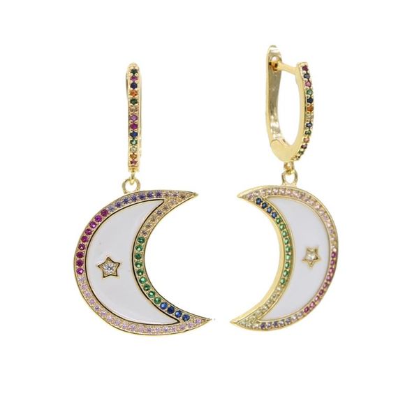 christmas sparking bling cz moon hoop earring moonlight crescent moons enamel rainbow trendy gorgeous european women jewelry, Golden;silver
christmas sparking bling cz moon hoop earring moonlight crescent moons enamel rainbow trendy gorgeous european women jewelry, Golden;silver