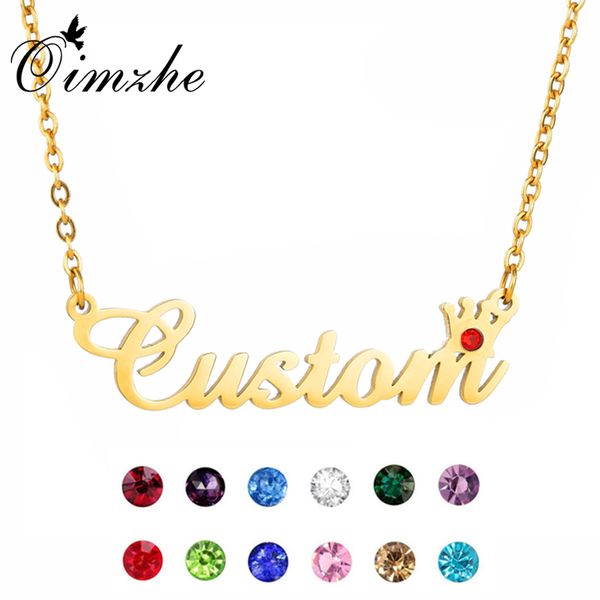 oimzhe пользовательские корона имя колье с birthstones персонализированного нержавеющей стали женщин украшения для дня рождения подарки bff, Silver
oimzhe пользовательские корона имя колье с birthstones персонализированного нержавеющей стали женщин украшения для дня рождения подарки bff, Silver