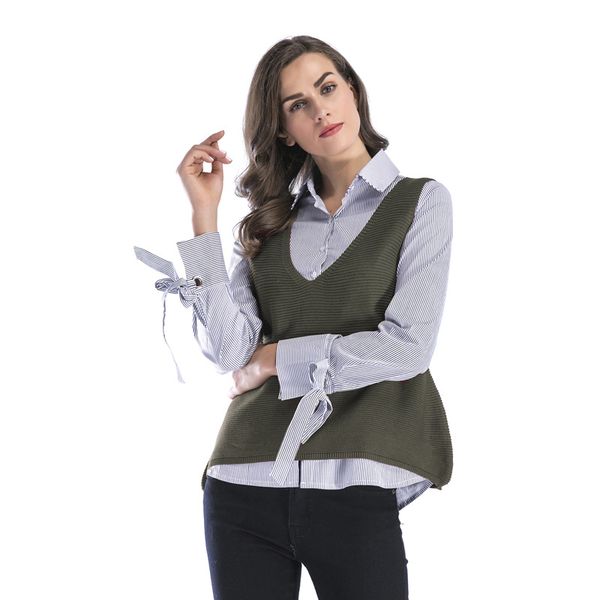 autumn women a line knitted tank winter deep v-neck female loose waistcoat sweater pullover casual vest streetwear green black, Black;white
autumn women a line knitted tank winter deep v-neck female loose waistcoat sweater pullover casual vest streetwear green black, Black;white