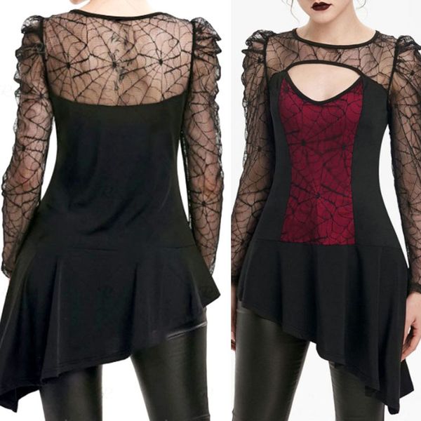 хэллоуин женские дизайнер футболки осень sexy dark style mesh панелями sheer с длинным рукавом экипаж шеи футболки женская мода топы, White
хэллоуин женские дизайнер футболки осень sexy dark style mesh панелями sheer с длинным рукавом экипаж шеи футболки женская мода топы, White