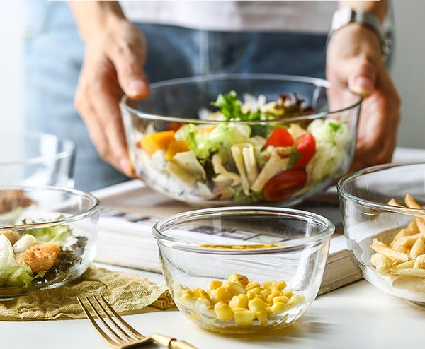 set of 3 glass bowl household heat-resistant large transparent dining fruit salad bowl microwave baking tableware kitchen tool bowl for
set of 3 glass bowl household heat-resistant large transparent dining fruit salad bowl microwave baking tableware kitchen tool bowl for