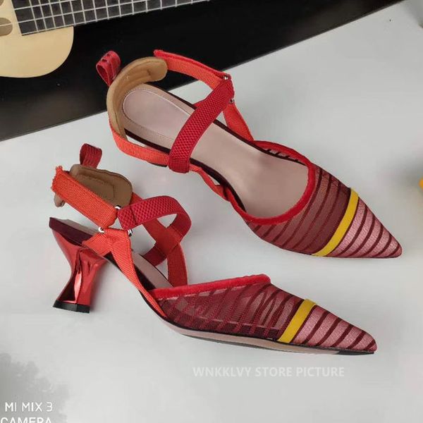 metal kitten heel sandals women ankle strap 2020 summer dress shoes slingback pointed toe stripe stilettos air mesh pumps, Black
metal kitten heel sandals women ankle strap 2020 summer dress shoes slingback pointed toe stripe stilettos air mesh pumps, Black