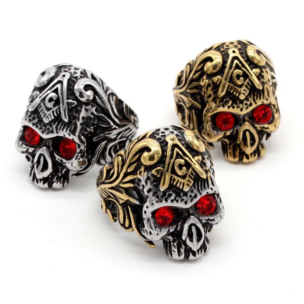 2019 new masonic skull men signet rings vintage male skull gothic mystic glory male finger rings anel masculino stone jewelry, Golden;silver
2019 new masonic skull men signet rings vintage male skull gothic mystic glory male finger rings anel masculino stone jewelry, Golden;silver