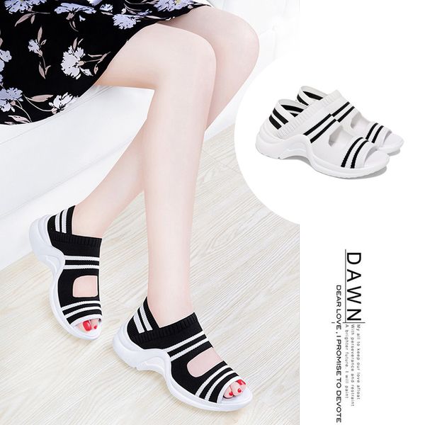 new arrival women sport sandals black white striped woven sandals ladies wedge opentoe platform for woman size41
new arrival women sport sandals black white striped woven sandals ladies wedge opentoe platform for woman size41