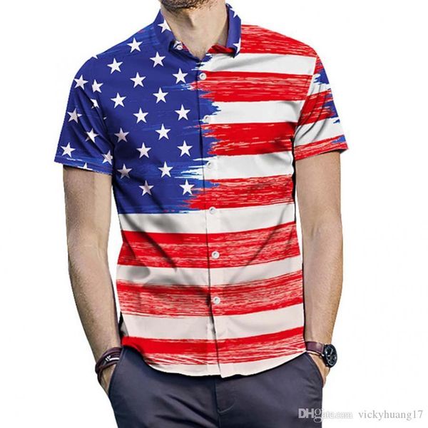 men fashionable summer shirt short sleeves casual stars striped pattern printed tee shirt top, White;black
men fashionable summer shirt short sleeves casual stars striped pattern printed tee shirt top, White;black