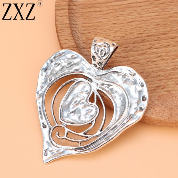 zxz 2pcs large antique silver open hammered heart charms pendants for necklace jewelry making findings 73x62mm
zxz 2pcs large antique silver open hammered heart charms pendants for necklace jewelry making findings 73x62mm