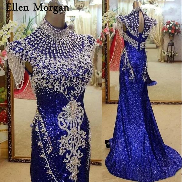 royal blue sequined русалка вечерние платья 2019 high neck кристаллический красный ковер знаменитости формальное пром партии платья для женщ, White;black
royal blue sequined русалка вечерние платья 2019 high neck кристаллический красный ковер знаменитости формальное пром партии платья для женщ, White;black