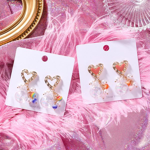 silver pins japan korea cute rhinestone heart glass water ball drop earring for girl women fashion jewelry accessories wholesale
silver pins japan korea cute rhinestone heart glass water ball drop earring for girl women fashion jewelry accessories wholesale