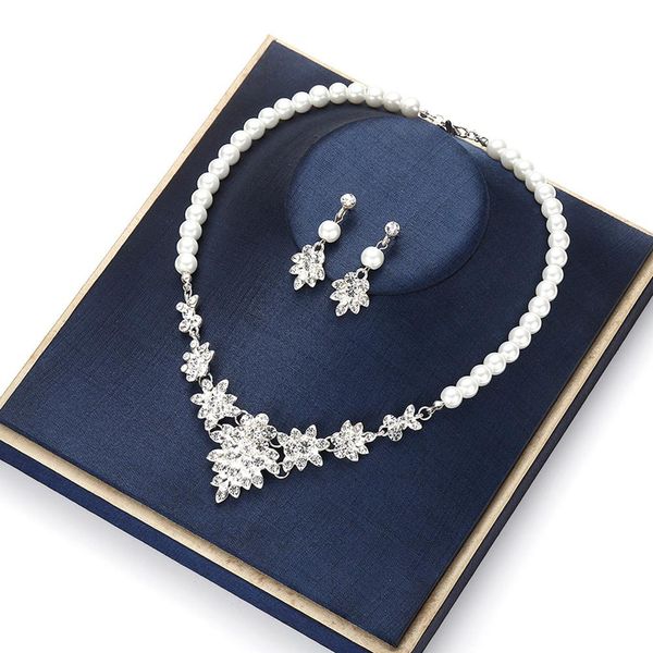 wedding bridal jewelry sets faux pearl chain rhinestone leaf pendant necklace earrings bridal jewelry set new, Silver
wedding bridal jewelry sets faux pearl chain rhinestone leaf pendant necklace earrings bridal jewelry set new, Silver