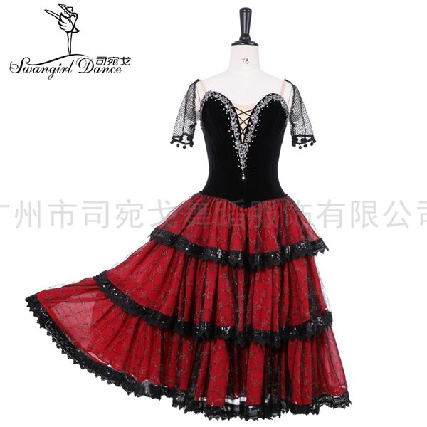 don quixote variation performance tulle dress spanish kitri ballet long tutu red black,professional ballet stage costume bt9500, Black;red
don quixote variation performance tulle dress spanish kitri ballet long tutu red black,professional ballet stage costume bt9500, Black;red