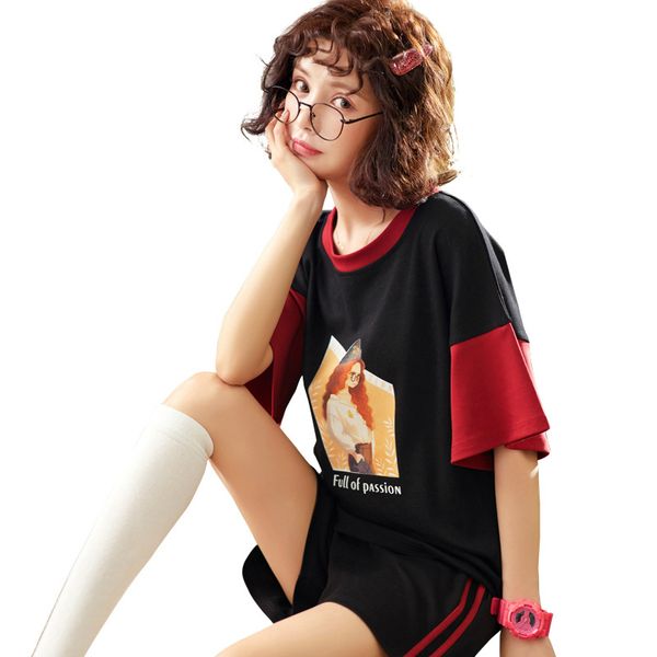 2019 новый хлопок пижамы женщин два набора короткие рукава pijama mujer свежее прекрасный студент лета хлопка домашней одежды пижамы, Blue;gray
2019 новый хлопок пижамы женщин два набора короткие рукава pijama mujer свежее прекрасный студент лета хлопка домашней одежды пижамы, Blue;gray