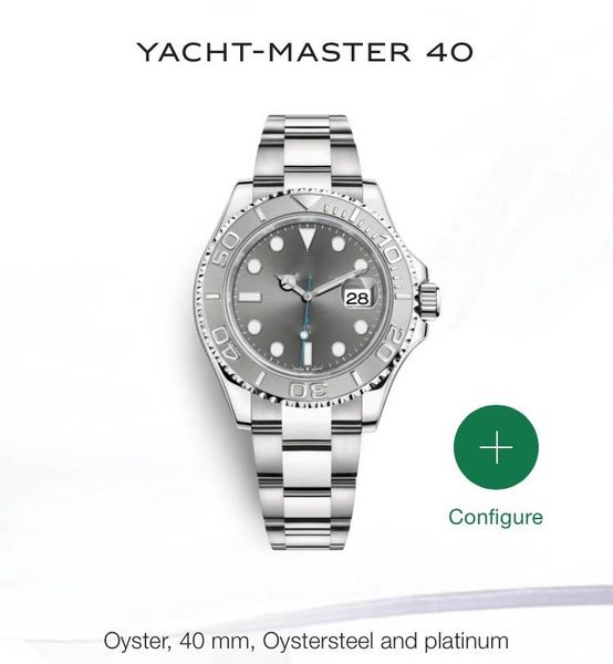men's watch yacht master 40mm automatic machine men's 316l stainless steel watch fashion sports watch, Slivery;brown
men's watch yacht master 40mm automatic machine men's 316l stainless steel watch fashion sports watch, Slivery;brown