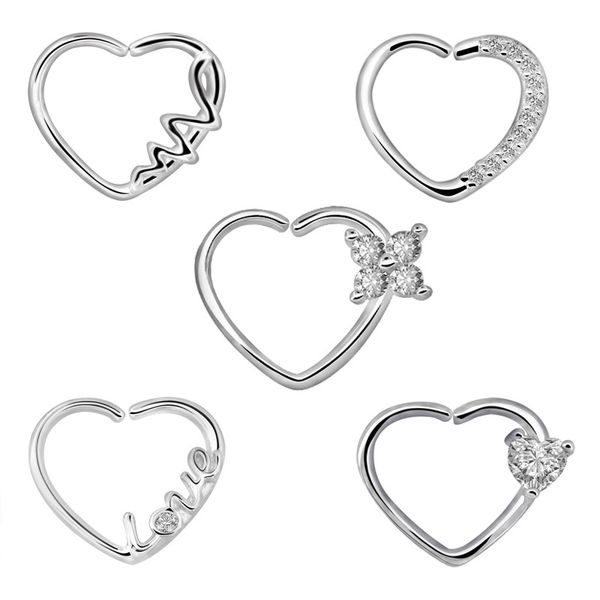 new style clear cz zircon ear stud earring ear tragus heart nose ring aretes small hoop earrings gifts for women, Silver
new style clear cz zircon ear stud earring ear tragus heart nose ring aretes small hoop earrings gifts for women, Silver
