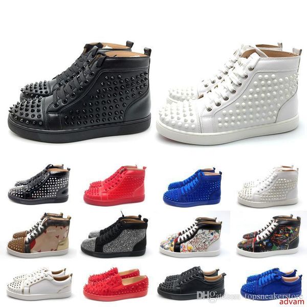luxury 2019 studded spikes men women designer casual shoes fashion insider sneakers black red white leather high boots dancego
luxury 2019 studded spikes men women designer casual shoes fashion insider sneakers black red white leather high boots dancego