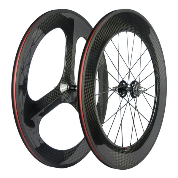 700c full carbon front 3 spokes wheel rear 88mm fixed gear wheel clincher carbon wheelset 12k glossy
700c full carbon front 3 spokes wheel rear 88mm fixed gear wheel clincher carbon wheelset 12k glossy