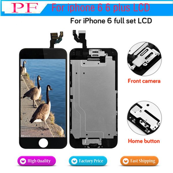 lcd display for iphone 6 / 6 plus full set screen lcd replacement complete assembly with camera+home button flex cable+earpiece speaker
lcd display for iphone 6 / 6 plus full set screen lcd replacement complete assembly with camera+home button flex cable+earpiece speaker