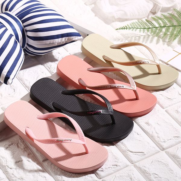 flip flops female summer wear non-slip flat simple fashion pvc soft comfortable slides hawaii vacation slippers for women, Black;red
flip flops female summer wear non-slip flat simple fashion pvc soft comfortable slides hawaii vacation slippers for women, Black;red