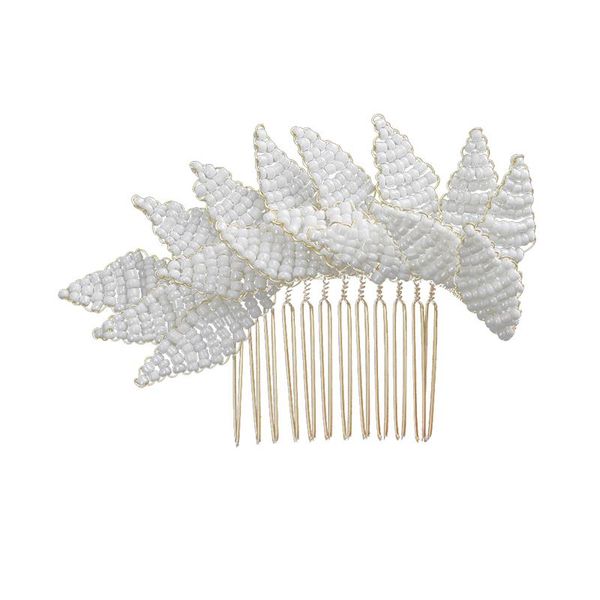 1 pc hair comb leaves shaped wedding beads handmade headpiece hair clips accessories for women girls, Silver
1 pc hair comb leaves shaped wedding beads handmade headpiece hair clips accessories for women girls, Silver
