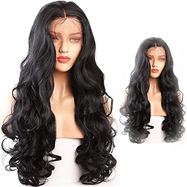 2019 hair 180 density body wave wig long synthetic lace front wigs black color hair heat resistant synthetic wig for fashion women
2019 hair 180 density body wave wig long synthetic lace front wigs black color hair heat resistant synthetic wig for fashion women
