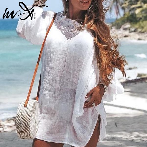 in-x beach dress summer long sleeve cover-ups beachwear women swimsuit off shoulder cover up swim tunic robe de plage 2019, Blue;gray
in-x beach dress summer long sleeve cover-ups beachwear women swimsuit off shoulder cover up swim tunic robe de plage 2019, Blue;gray