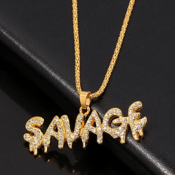hip hop savage letter necklace gold color micro pave cubic zircon bling bling savage pendant necklace charm for men gifts, Silver
hip hop savage letter necklace gold color micro pave cubic zircon bling bling savage pendant necklace charm for men gifts, Silver