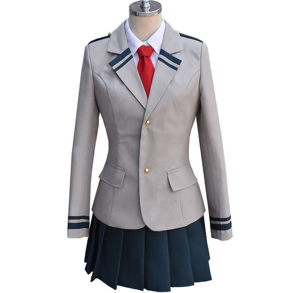 

boku no hero academia bnha uraraka ochako cosplay costume school uniform halloween, Black